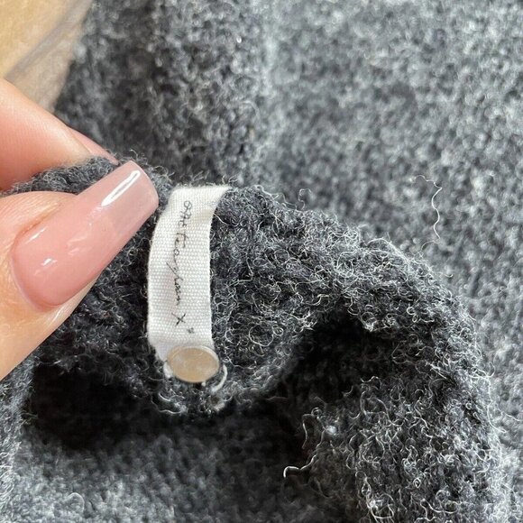 one x oneteaspoon pullover cross back knit long sleeve gray top size medium m - Picture 5 of 10